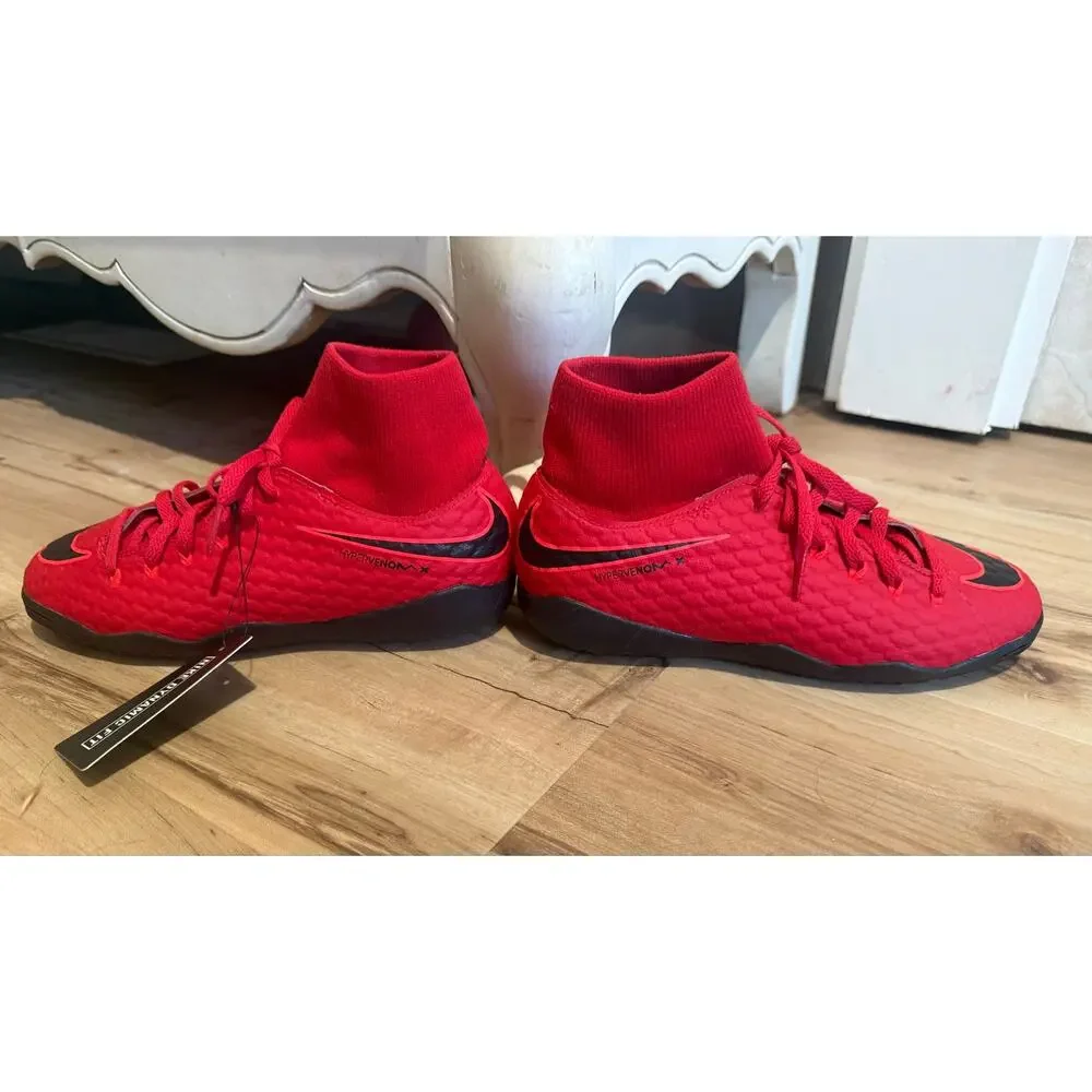 Nike HypervenomX Proximo II Dynamic Fit TF Turf Soccer Shoes Red Size 4Y